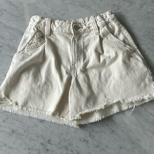 Zara white denim shorts